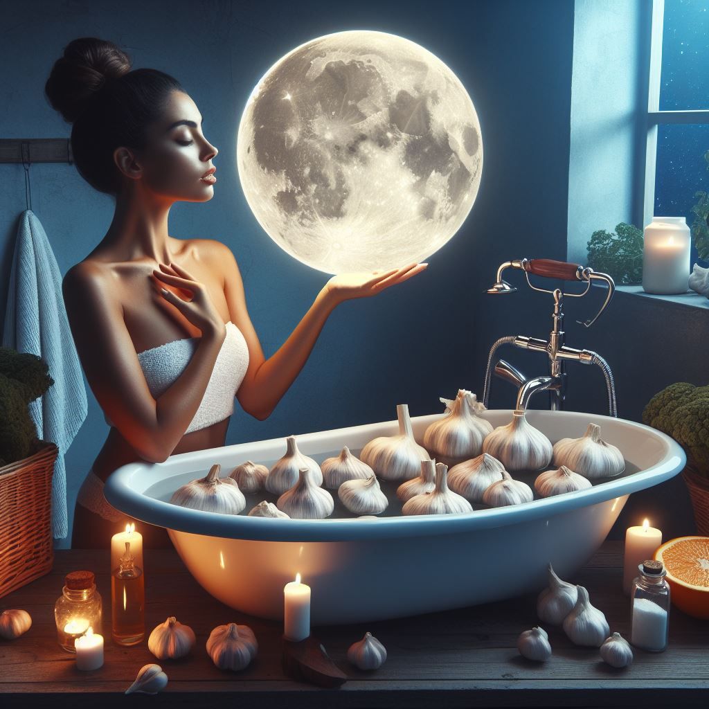 baño lunar con ajo