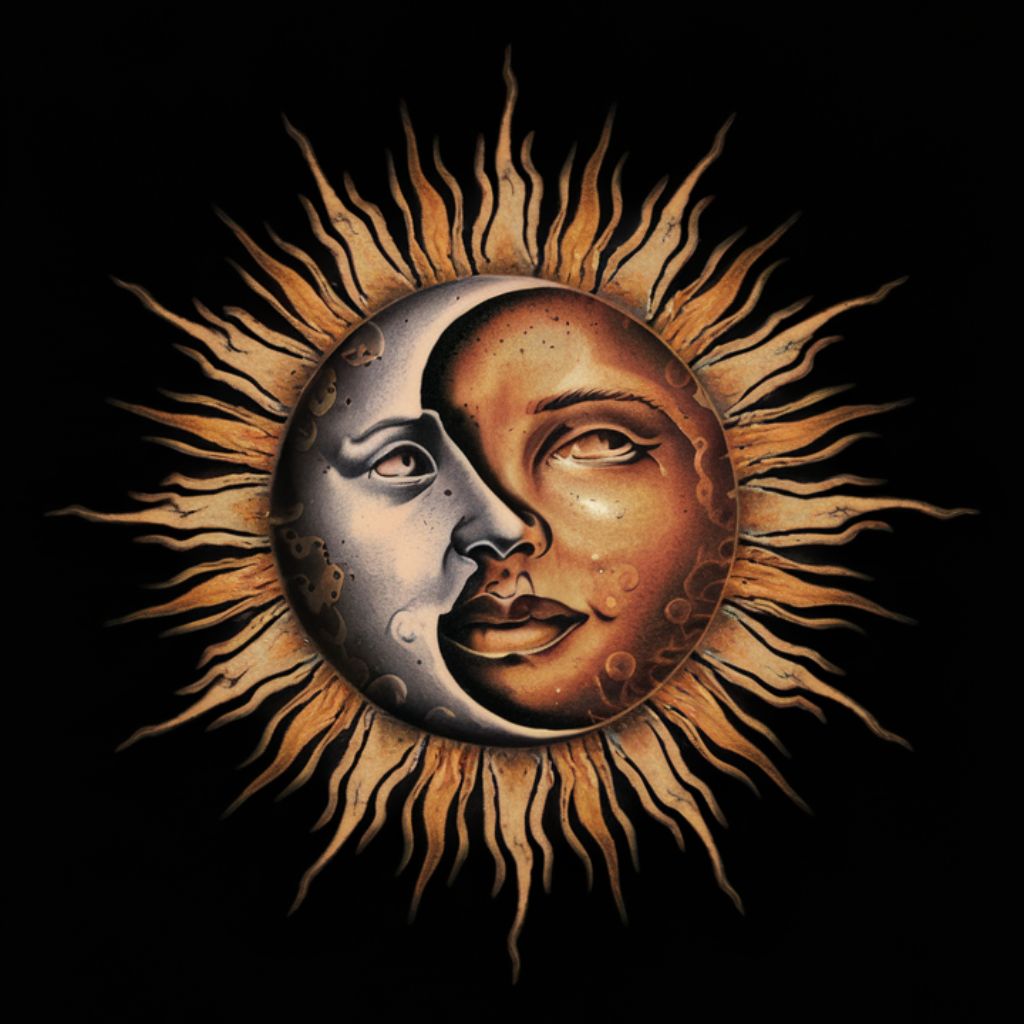 significado espiritual tatuaje del sol y la luna