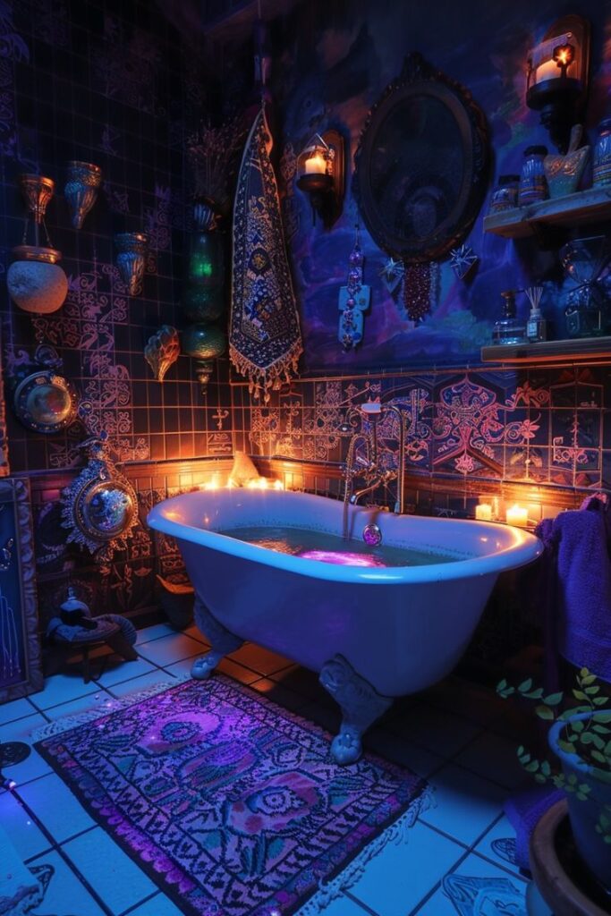 🌙 +20 Gothic Witchy Bathroom Ideas for a Dark, Elegant Look