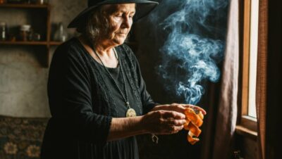 sahumar con cascaras de naranja