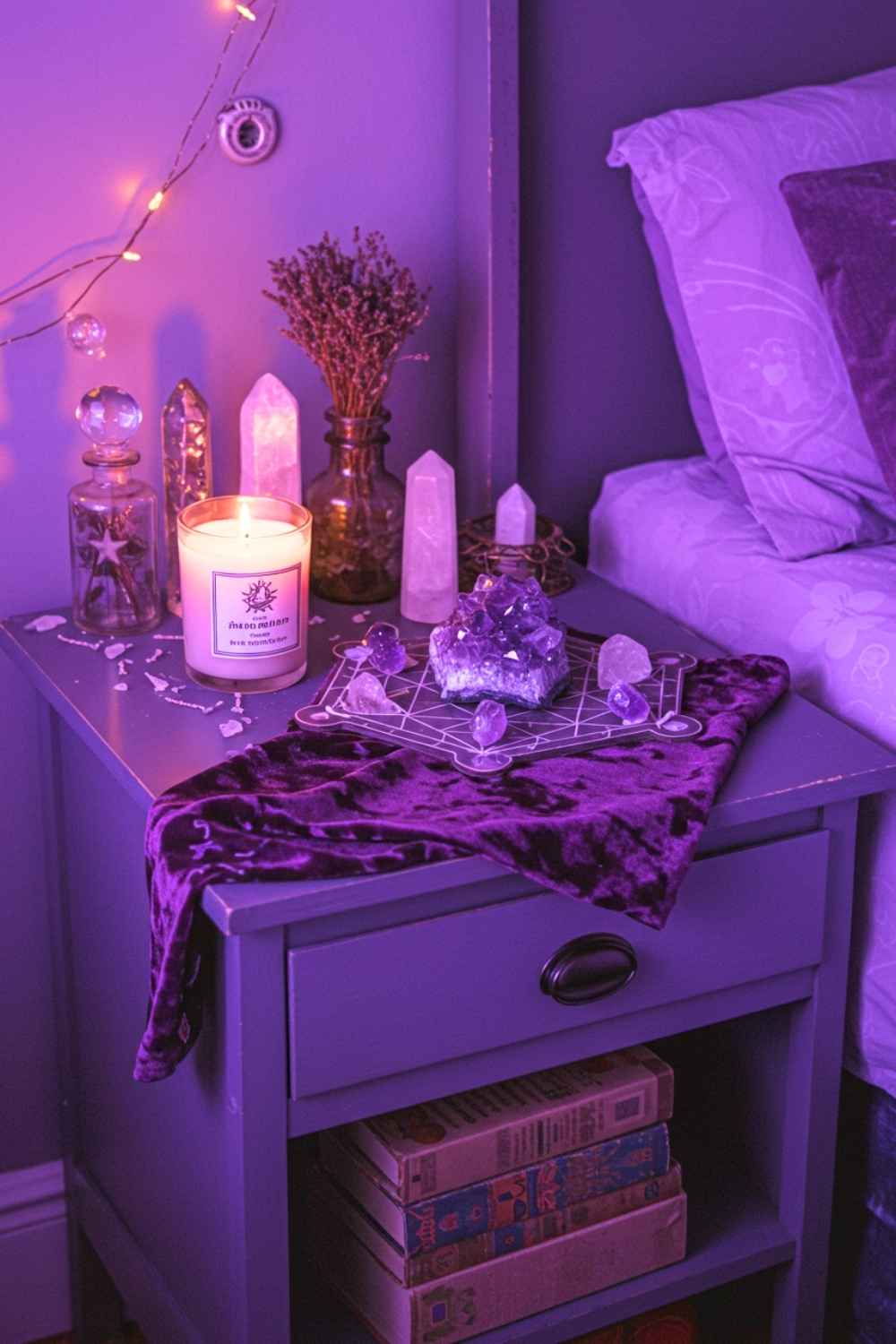 Crystal Grid Nightstand